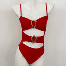 One-Piece Swimwear Summer Bathing Suit Women On Holiday New Swimsuit Bathing Suit Splice Color Beachwear Bikini -