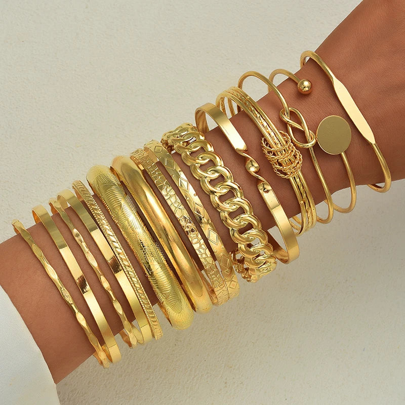 Gold Bracelets Set for Women -