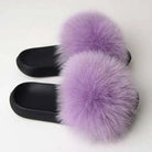 Real Fox Fur Slippers -