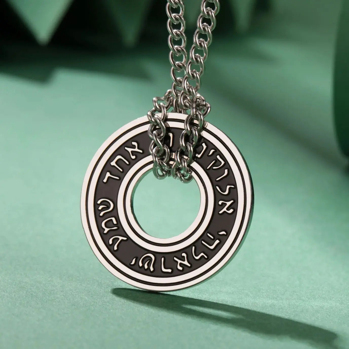 LIKGREAT Jewish Shema Hebrew Necklace for Women Men -