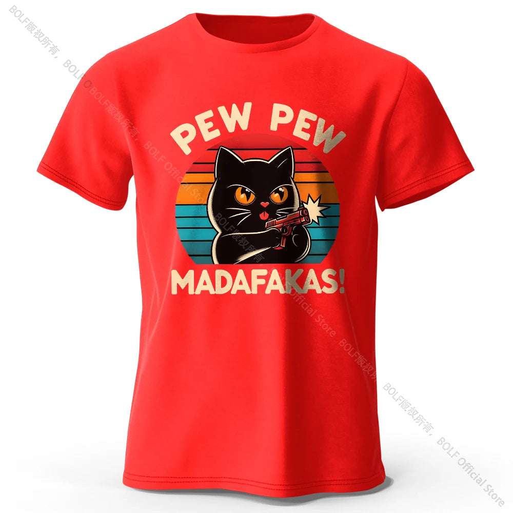 Cute Hand-Drawn Cat T-Shirt -