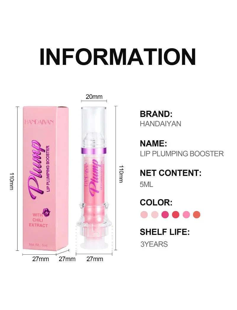 Lip Plumping Booster Lasting Sexy Plumper Glitter Red Nude Lipstick Liquid Waterproof Moisturize Oil Lipgloss Makeup Lip Care -