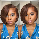 Turn heads with these 13x4 transparent lace front wigs—featuring highlight colors in a sleek straight pixie cut or short bob, crafted from 100% human hair for a natural, stylish look! -