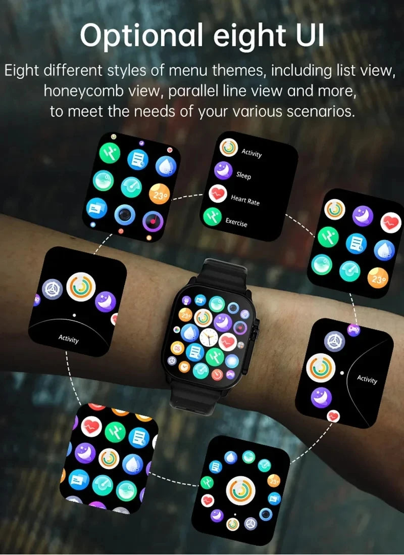Ultra 2 Waterproof Smart Watch 49mm with Bluetooth Call for Android & iPhone -