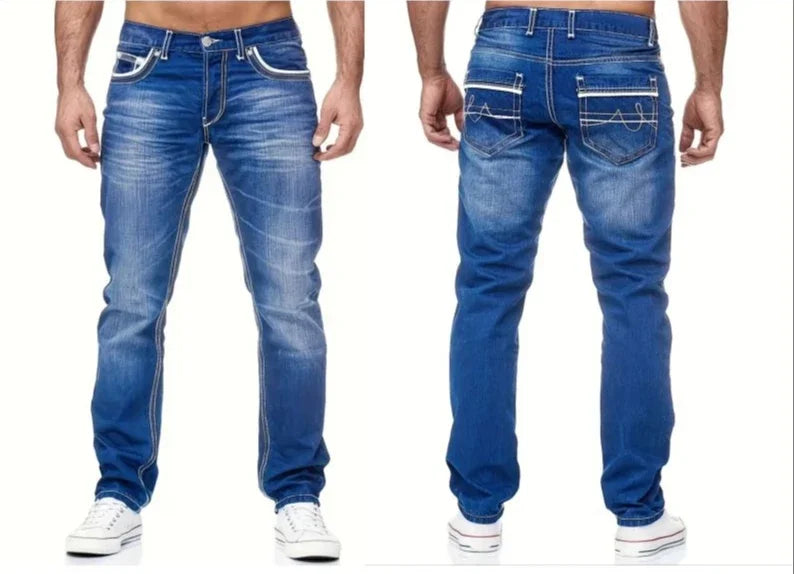 Men's Casual Breathable Cozy Denim Jeans -