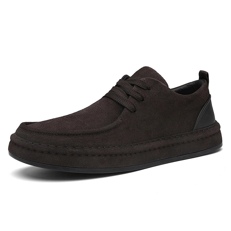 Men's Shoes Are Fashionable Brown Casual Shoes Made of Durable Suede Material Comfortable Walking Shoes Suitable for Daily Wear -