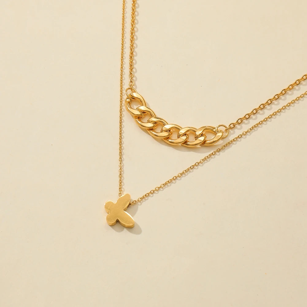 Multilayer Vintage Butterfly Necklace For Women -