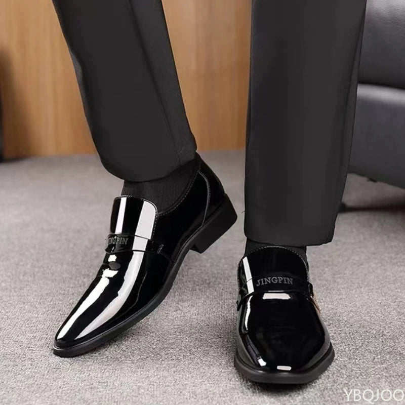 Fashionable versatile new spring autumn men's business formal wear casual comfortable men's shoes elegant thick soled shoes -