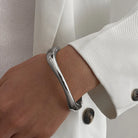 3PCS Set Stainless Steel Round Smooth Bangles -