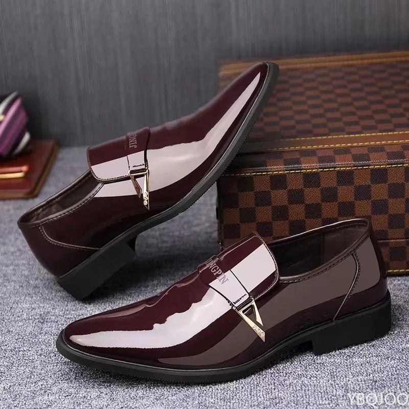 Fashionable versatile new spring autumn men's business formal wear casual comfortable men's shoes elegant thick soled shoes -