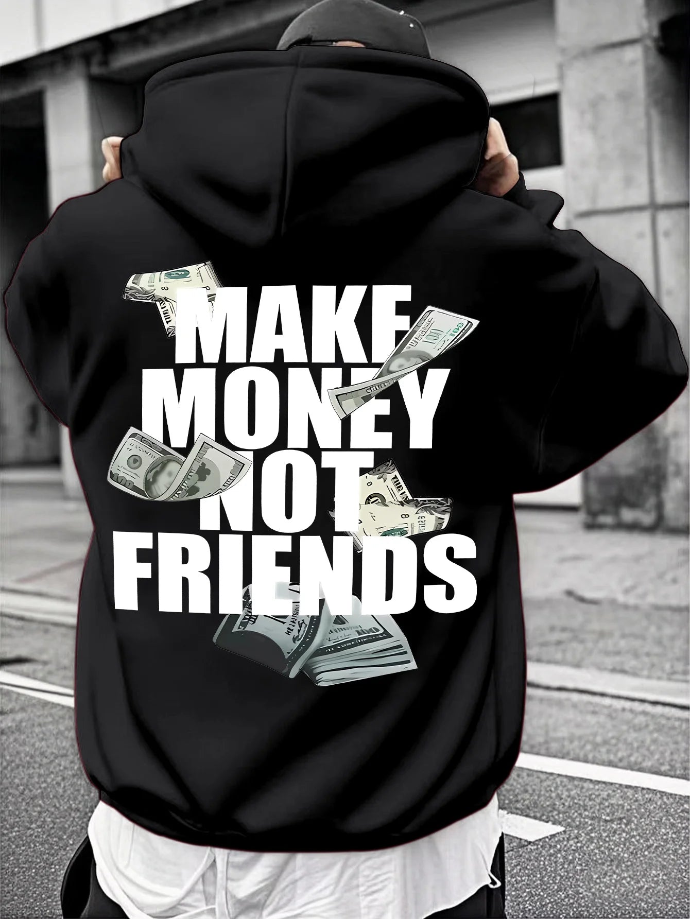 Unisex Hooded Sweatshirt Make $$ not Friends -