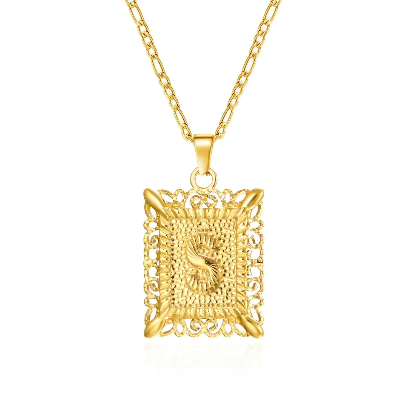 Stainless Steel Initial Letter Necklace For Women & Men -