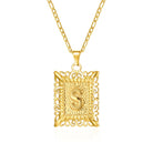 Stainless Steel Initial Letter Necklace For Women & Men -