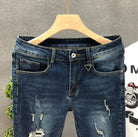 Cropped Jeans for Men Ripped -