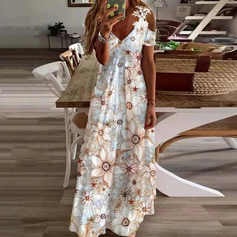 White Lace Sleeveless Dress -
