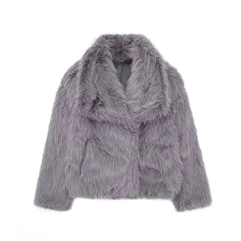 Fur Coat Plush Fluffy Women's -