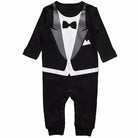 Dress your little gentleman in style with this cotton formal romper—perfect for baby boys who love to look sharp and charming! -