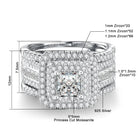 2PCS Moissanite Rings -