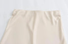 Elevate your elegance with this sleek black satin skirt for women—perfect for any occasion! -