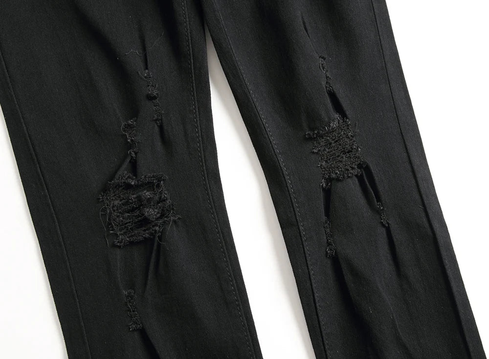 Jeans For Men Ripped Biker Skinny -