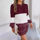 Women's Knitted Sweater Dress -