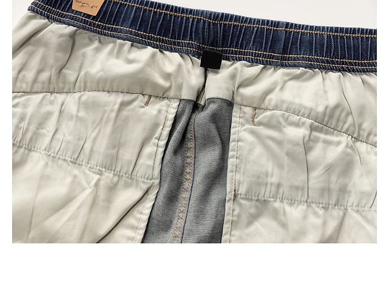 Classic Washed Blue Denim Jeans for Men -