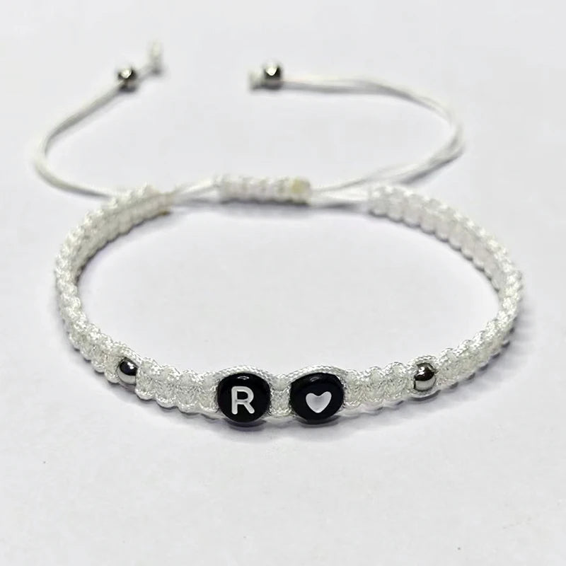 26 Alphabet Initials Heart Bracelet -