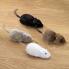 1Pc Funny Lifelike Plush Mouse Running Rat Toy for Cats & Dogs -