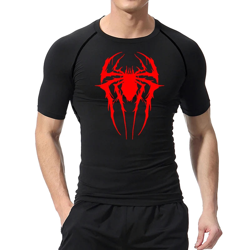 Spider Graphic Compression Shirts for Men -