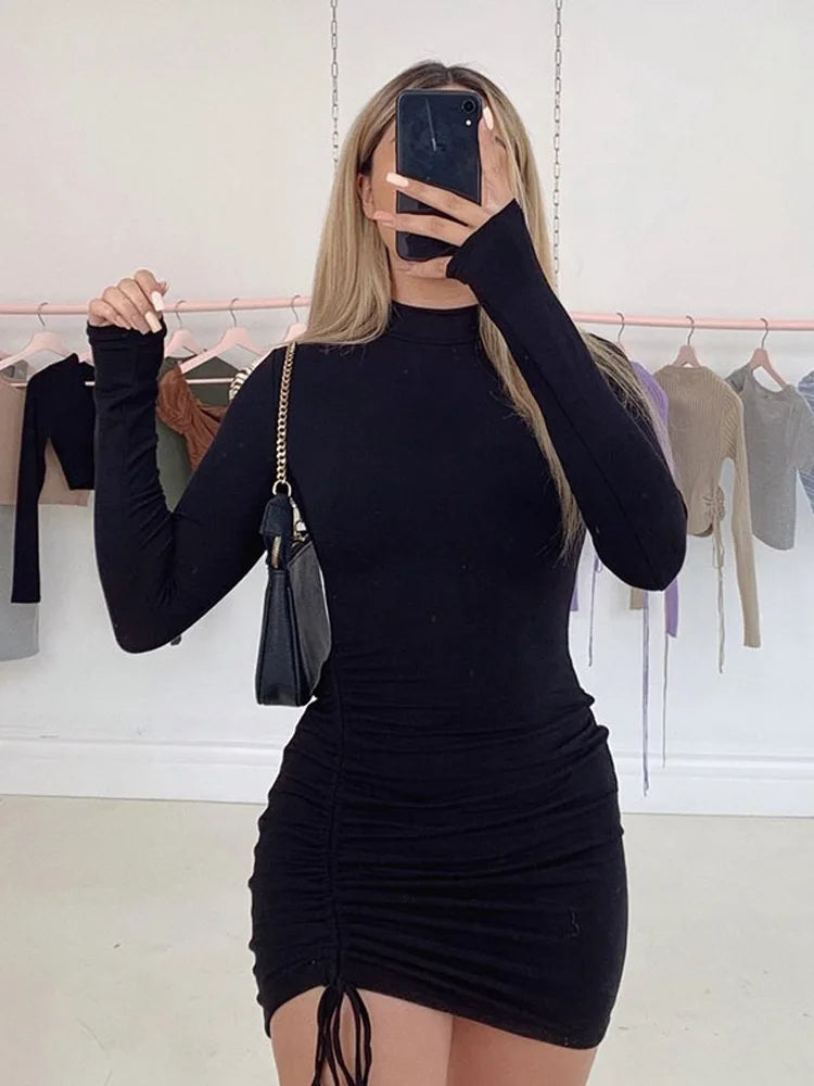Long Sleeve Turtleneck Dress -