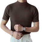 casual simple knitted base T-shirt -