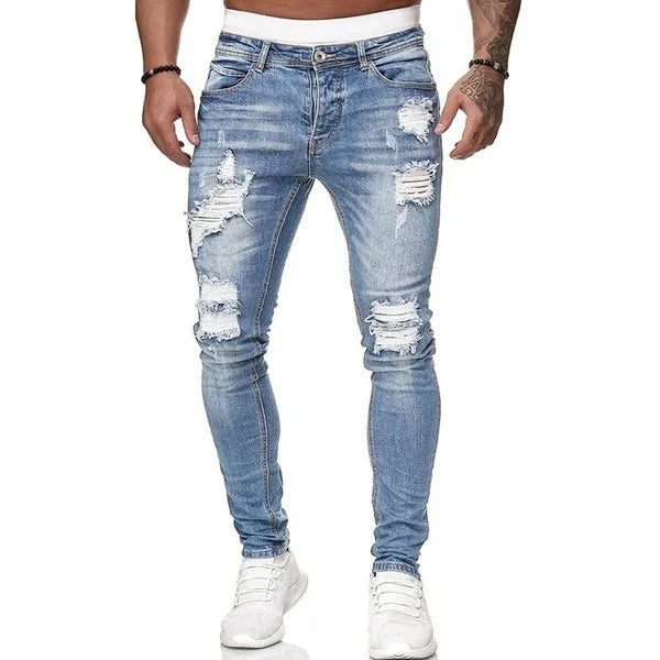 New Men's Ripped Slim Fit Jeans -