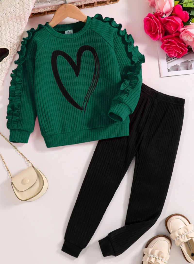 Casual pants two-piece girls -