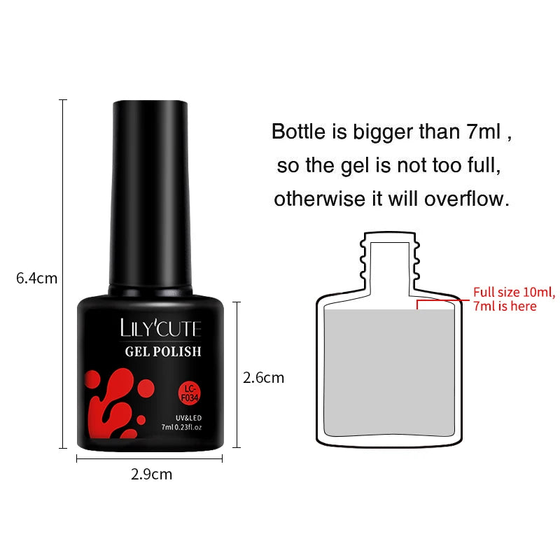 Explore your creativity with this comprehensive set of 129 colors of 7ML nail gel polish. Perfect for nail art enthusiasts, these semi-permanent colors allow for endless possibilities and stylish designs. -