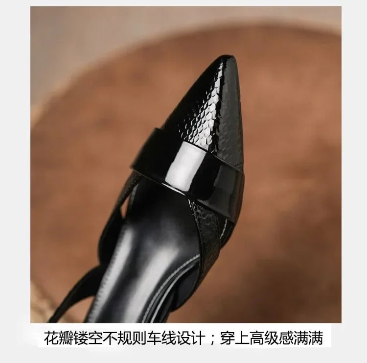 Shoes for Women 2024 Fashion Slip on Women's Pumps Autumn Pointed Toe Shallow Solid Dress Low-heeled Casual Office Ladies Shoes -