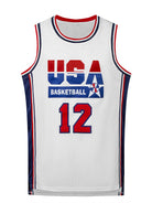 Men's Embroidered Team USA Basketball Jerseys (Throw Back) -
