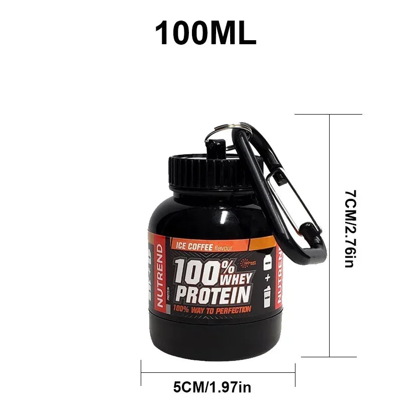 100/200ml Portable Protein Powder Supplement Container -