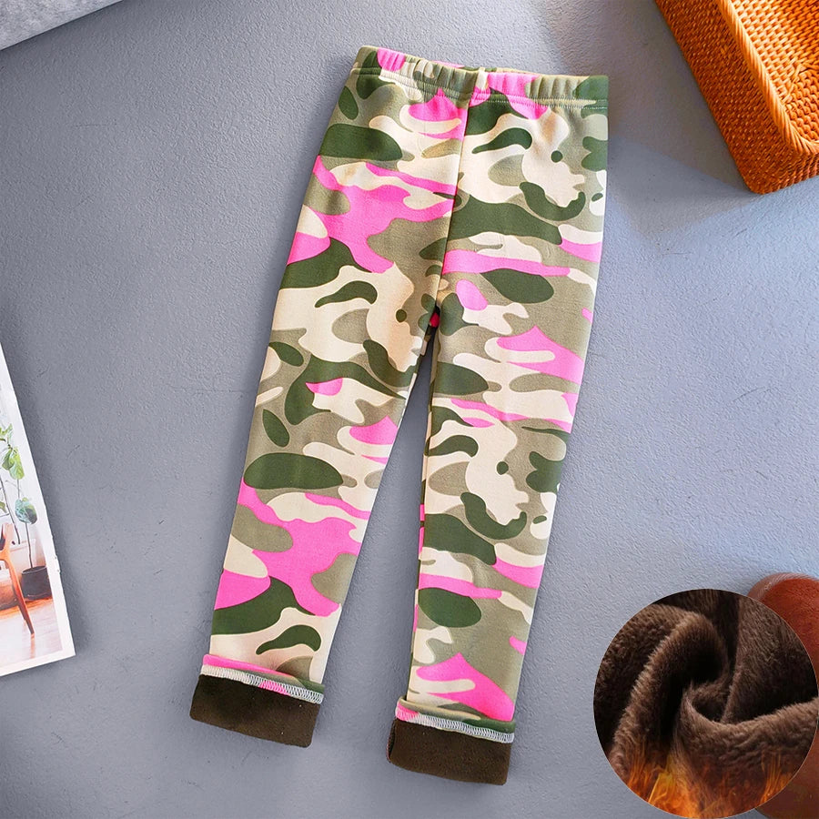 Baby Girl Clothes Kid Legging Girl Winter Autumn Thick Warm Cartoon Leggings Pants Boys Girls Leggings Plus Velvet Trousers -