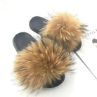 Real Fox Fur Slippers -