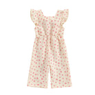 Toddler Kids Clothes Girls Summer Overalls Cotton Floral Print Backless Bowknot Rompers Jumpsuits Baby Clothing -