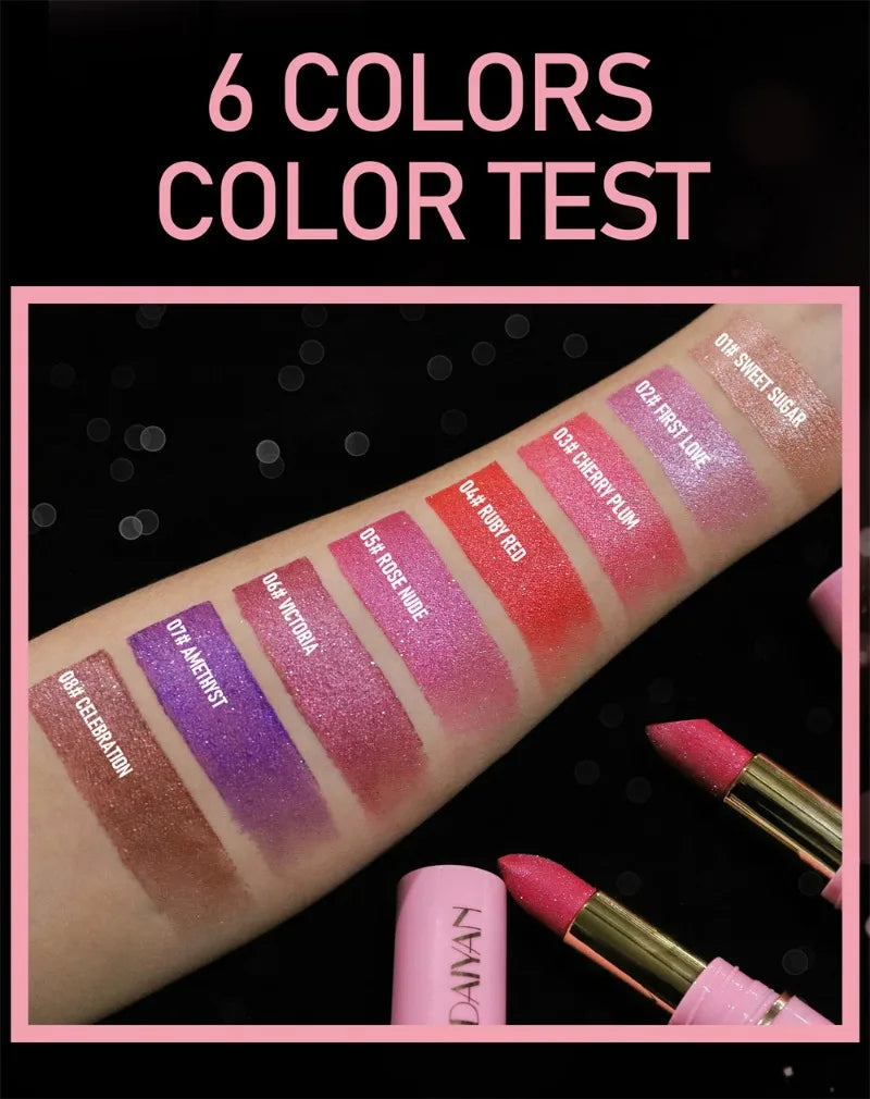 8 Colors Lipstick (Metallic) -