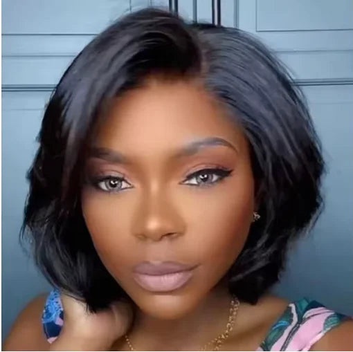 Refresh your style with this 13x4 lace frontal short human hair wig—featuring a trendy pixie cut and natural lace front for a flawless, stylish look! -