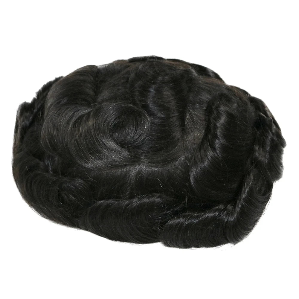 Achieve a seamless look with this natural hairline lace front male wig—ash blonde to brown shades, breathable 100% human hair, featuring lace & PU cap for a comfortable, realistic fit! -