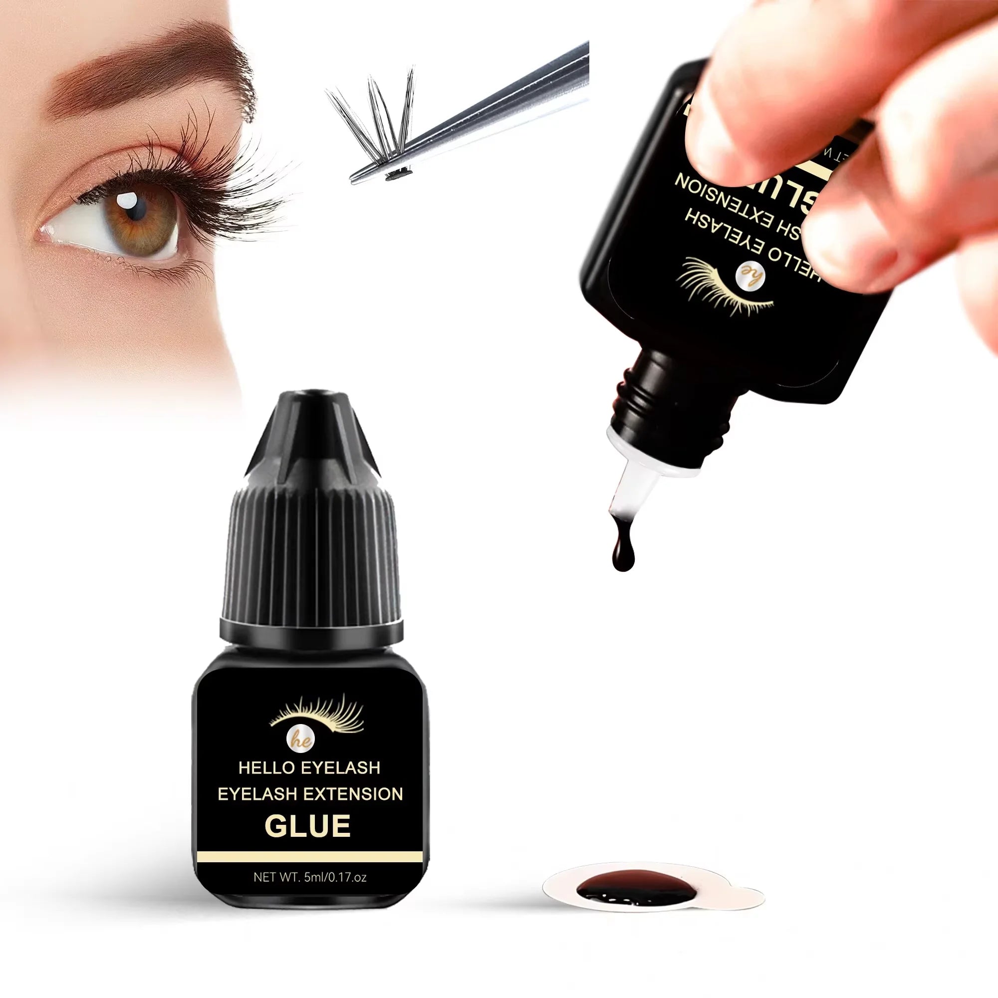 Eyelash Extension Glue 5ml Fast Dry Individual Lashes Glue False eyelash glue Lash Extension makeup tool DIY Cluster Lash Glue -