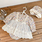 Keep your little girl cozy and cute with this adorable romper and matching hat set—perfect for toddlers! -