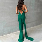 One Shoulder Sleeveless Backless Maxi Dress -