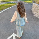 Children's Clothing Sets Girls Denim Vest + Long Sleeve Shirt + Wide Leg Pants Three-piece Suit Toddler Kids Boutique Clothes -