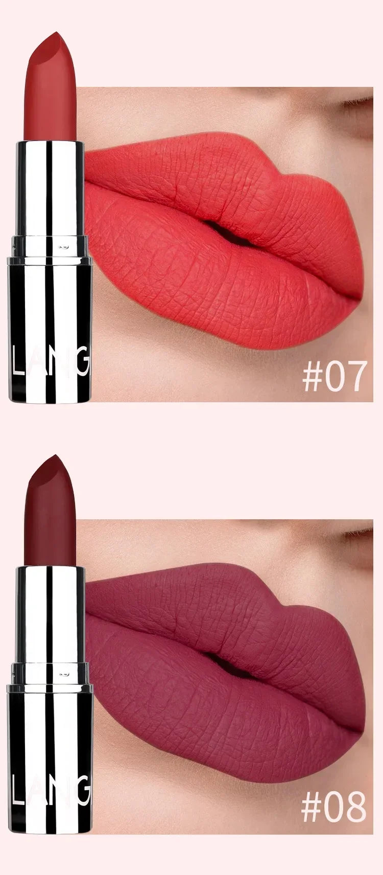 1PC Waterproof Nude Pink Lipstick Matte Lips Stick Long Lasting Non-stick Cup Lip Gloss Moisturizing Lipsticks Make-up Cosmetic -