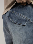 Classic Washed Blue Denim Jeans for Men -