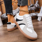 2025 Spring New Lace Up Women's Sports Shoes Plus Size Woman Sneakers Mixed Colors Female Fashion Versatile Flat Casual Sneaker -